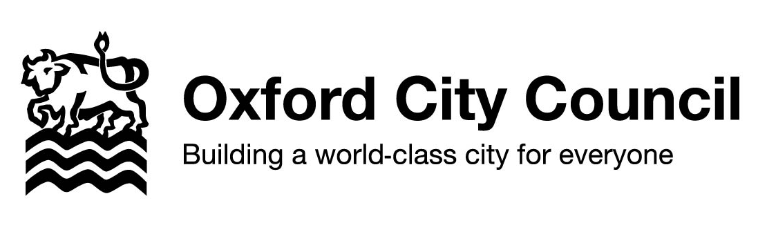 Oxford City Council logo in black and white